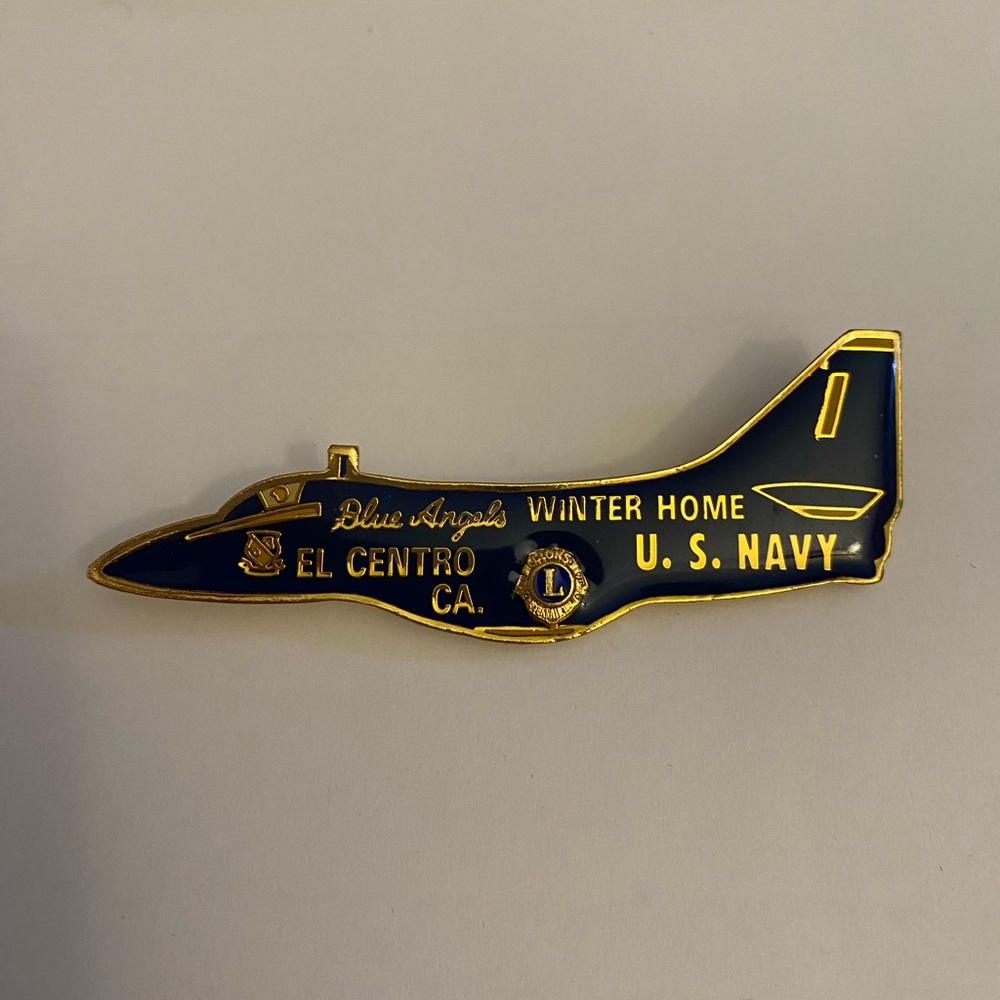 Lions El Centro CA Navy Blue Angels Pin